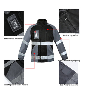 Chaqueta de seguridad reflectante de alta calidad para hombre, material resistente, chaqueta de seguridad para hombre. - Product Image 3