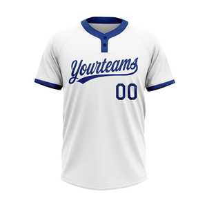 Maillot de baseball imprimé d'été en gros, à deux boutons, 100 % polyester, anti-humidité, respirant, manches courtes, grandes tailles, unisexe - Product Image 2
