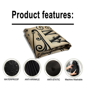 ผ้าคลุมตัดผมสำหรับร้านเสริมสวยมืออาชีพ ลายหัวกะโหลกทันสมัย ผ้ากันเปื้อนช่างตัดผม กันน้ำ ผ้าคลุมตัดผม - Product Image 5