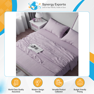 Exhibiting Highest Standard Superior Quality Long Service Life 135 GSM <b>4</b> Pcs Polyester Bedsheet Set from India Origin - Product Image 3