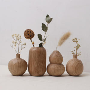 Custom Wooden Flower Vase for Home Wedding <b>Table</b> Stylish Polish Finished Rustic Lightweight Vase Home Interior Artistic Design - Product Image 6