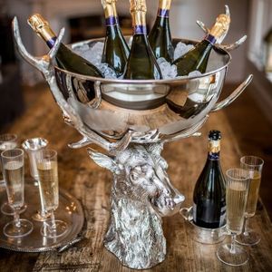 Decorative Deer <b>Wine</b> Bottle Holder <b>Modern</b> Resin <b>Wine</b> <b>Rack</b> for Kitchen Countertop or Bar Decor - Product Image 2