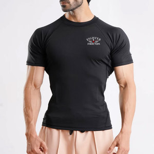 Wholesale Customized Logo <b>Men</b> <b>Compression</b> <b>Shirt</b> Short Sleeves Gym Wear <b>Compression</b> <b>Shirts</b> <b>For</b> <b>Men</b> - Product Image 3
