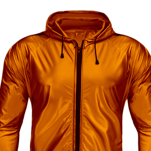 Traje de Sauna con Capucha Naranja Personalizado para Hombre, Traje Deportivo para Pérdida de Peso, Gimnasio, Fitness, Entrenamiento, Venta al Por Mayor - Product Image 2