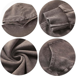 เสื้อฮู้ดดี้ผู้ชายสำหรับฤดูหนาว พิมพ์ลายดิจิทัล ปักโลโก้ตามสั่ง ผ้าฝ้ายฟลีซ ทรงปกติ เป็นมิตรกับสิ่งแวดล้อม สไตล์สตรีทแวร์ - Product Image 4