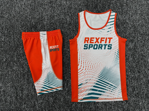 Ensemble de maillots de basket-ball unisexe |   Débardeur respirant 100 % polyester à col en V, imprimé par sublimation, pour équipe, sans manches - Product Image 3