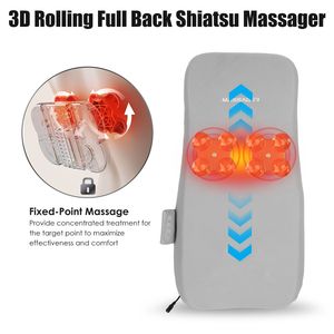 Almohadilla de Masaje Shiatsu 3D para Silla con Calor, Rodillos y Nodos de Amasamiento para Espalda Completa, Zona Lumbar, Superior e Inferior para Mayor Comodidad - Product Image 2