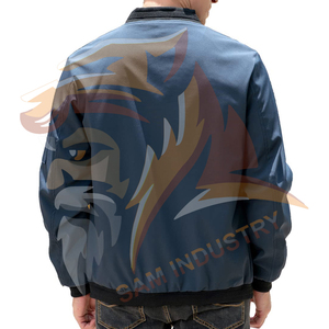 Top Design Men's Winter Jacket with <b>Stand</b> Collar Full Sleeve Customizable Satin Jackets For Online Sale - Product Image 2