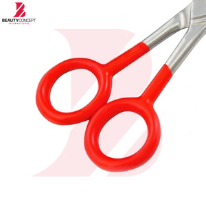 กรรไกรซอยผมด้ามพลาสติกสีแดงขนาด 6.0 นิ้ว ราคาขายส่ง กรรไกรตัดผมมืออาชีพทำจากสแตนเลส อุปกรณ์ทำผม - Product Image 5