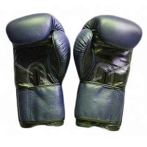 Guantes de Boxeo Daizen Star Training de Cuero PU Azul con Cierre de Correa Ajustable en la Muñeca, Unisex, con Estampado Metálico para Adultos - Product Image 4