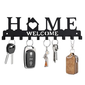 Metal Adhesive <b>Key</b> <b>Hooks</b> Hanger Rails <b>Wall</b> Mount <b>Key</b> Holder Waterproof Eco-Friendly Durable Multifunction for Towel Robe <b>Keys</b> - Product Image 1