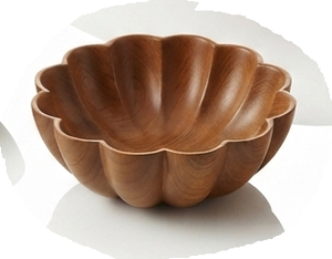 Tazón de Madera Hecho a Mano para Servir, Tazón Redondo Irregular para Frutas, Ensaladas y Sopas, Decoración de Mesa para Fiestas en Casa, Acabado de Alta Calidad - Product Image 6