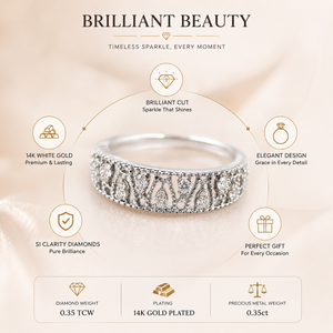 แหวนเพชรทรงบริลเลียนต์ 0.35 กะรัต คุณภาพ SI |   เครื่องประดับทองคำขาว 14K สำหรับผู้หญิง |   แหวนหมั้นหรูหราสำหรับวันครบรอบแต่งงาน - Product Image 5