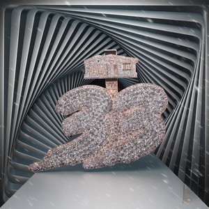 จี้เพชรโมอิสซาไนต์ทรงบัส  ผ่านการทดสอบเพชร  แบบ Iced Out VVS ฮิปฮอป  ตัวเลขสั่งทำพิเศษ  ชุบโรเดียม  สำหรับจี้เงินแท้ 925  พร้อมใบรับรอง - Product Image 2