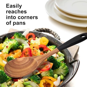 ช้อนชาไม้ธรรมชาติ ช้อนตักน้ำตาลกาแฟแบบใช้ซ้ำได้ ขัดเงา อุปกรณ์ครัว - Product Image 1