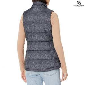 Wholesale Plus Size <b>Women's</b> Puffer <b>Vest</b> Warm Padding Nylon Sleeveless <b>Down</b> Jacket Custom Logo Plus Cotton Comfortable Fit Solid - Product Image 5