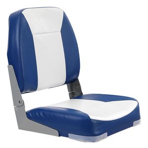 Sedile per Barca con Schienale Basso da 18,9 Pollici, Imbottitura in Spugna Spessa, Cerniera Pieghevole, Sedia da Capitano Ribaltabile per Imbarcazioni - Product Image 3