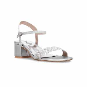 Sandales à talons fantaisie argentées modèle FN5828 - Product Image 2