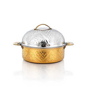 Cacerola árabe de diseño de Oriente Medio con diseño martillado a precios de mayoreo, bien acabada, para calentar alimentos, uso en buffets, bodas y fiestas. - Product Image 1