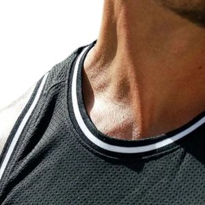 Mens Black Mesh Gym Tank Top Sleeveless <b>Athletic</b> Workout Shirt Breathable Fitness Training Sportswear Apparel - Product Image 5