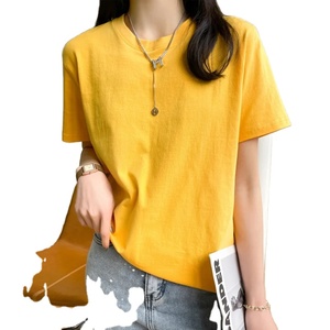 <b>Women</b> T-shirts 2025 <b>Tops</b> Solid Short Sleeve <b>Loose</b> O-neck Cotton Casual Ladies Shirts Harajuku Korean Summer Woman T shirts - Product Image 6