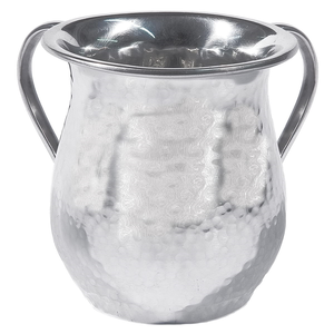 Coupe de lavage artisanale en acier inoxydable martelé, récipient de purification sacré traditionnel - Product Image 1