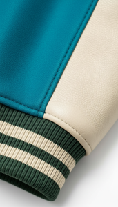 Chaqueta de Cuero Estilo Americano Profesional con Mangas Bordadas y Parches, Prenda Exterior de Moda para Estudiantes de Secundaria - Product Image 5