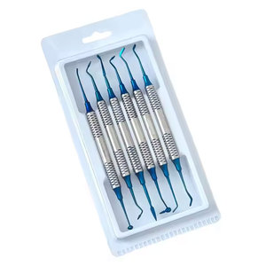 Juego de Instrumentos de Resina Compuesta Dental Premium, Kit Restaurador con Recubrimiento de Titanio Azul para Restauración Dental Precisa, Antiadherente - Product Image 1