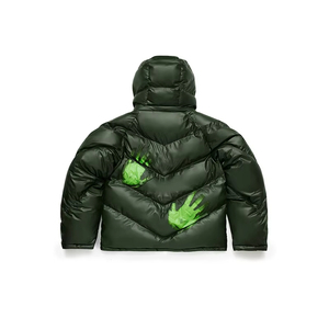 Custom Heavyweight Winter Hooded Puff <b>Jacket</b> Stand Custom Thermochromic Print Color Change Feature Windproof Streetwear - Product Image 4