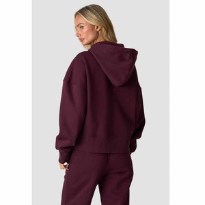 <b>Top</b> Quality Custom <b>Cropped</b> Zipper plain Tracksuit Women's Clothing Hoodie and Sweatpants Women Sweat suit <b>Set</b> With Custom logo - Product Image 4