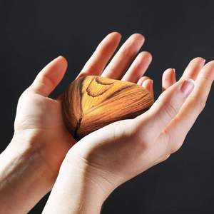 Handcrafted Wooden Heart Shape Memorial <b>Ash</b> Keepsake Urn Tribute Holder Designed With Elegant Secure Lid Closure - Product Image 2