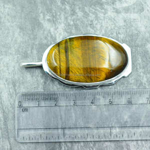 Colgante hecho a mano de Plata de Ley 925 sólida, colgante único hecho a mano, Ojo de Tigre, joyería de plata, regalos para esposa - Product Image 4