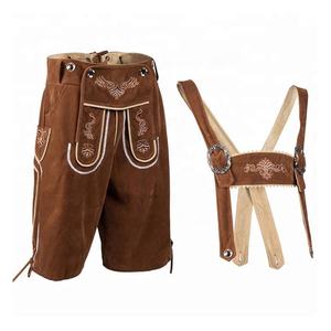 Trachten Lederhosen Kurz Braun-Oktoberfest Lederhose Hotpants Bavarian 2025 - Product Image 3