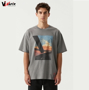 เสื้อยืดแขนสั้นผู้ชาย Vafir ผ้าฝ้ายออร์แกนิค 100% พิมพ์ลายสกรีน ทรงปกติ ระบายอากาศได้ดี เป็นมิตรกับสิ่งแวดล้อม แห้งเร็ว ไม่หดตัว - Product Image 1