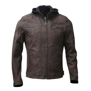 Blouson en cuir pour homme, style motard, tendance 2026, en similicuir ou cuir de vachette, qualité supérieure, personnalisable, nouvelle collection - Product Image 5