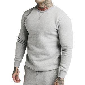 Suministro directo de fábrica de alta calidad logotipo personalizado impreso hombres chándales nueva llegada Color sólido manga larga hombres chándales - Product Image 1