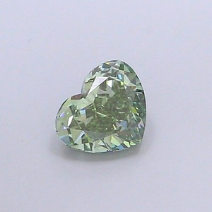 Diamant de laboratoire CVD vert vif fantaisie modifié en forme de cœur de 1,06 carat, clarté VS1, polissage excellent, pierre précieuse non montée - Product Image 1