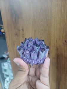Amethyst <b>crystal</b> <b>cluster</b> purple quartz mineral formation decorative specimen for home styling collection display and gifting - Product Image 3