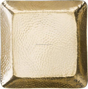 Plato de joyería de lujo de mesa cuadrada martillada en tono de latón antiguo, accesorios para servir alimentos, precio al por mayor - Product Image 5