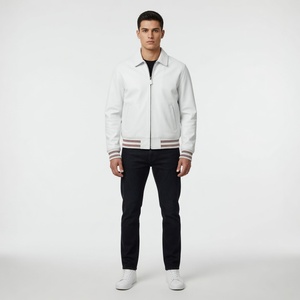 Custom applique <b>leather</b> bomber <b>jacket</b> designed for hip hop style made with waterproof breathable fabric suitable for winter wear - Product Image 4