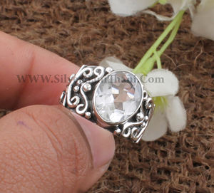Anillo de Compromiso Art Deco de Cristal Vintage al por Mayor, Plata de Ley 925, Joyería Clásica para Mujer - Product Image 3