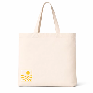 Sac fourre-tout en toile de coton AMANI 250 g/m² avec longues poignées, réutilisable, écologique, pour le shopping, logo personnalisé, imprimé soleil minimaliste, durable - Product Image 1