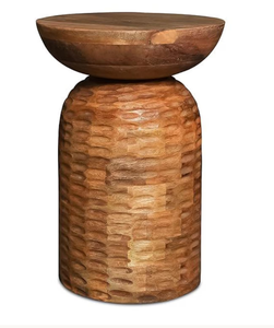 Handcrafted Teak Wooden <b>Side</b> <b>Table</b> With Natural Finish Suitable For <b>Sofa</b> <b>Side</b> Bedroom Corner And Lounge Decor - Product Image 5