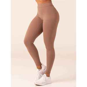 Leggings tricotés sans couture taille haute longueur intégrale couleur unie extensibles pour femme – Vêtements de sport - Product Image 2