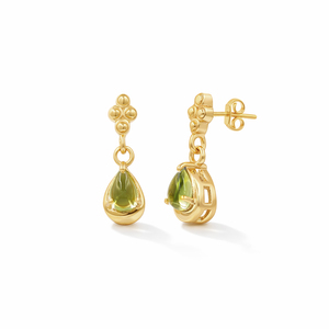 Ishime Jewels PC12E 925 Sterling <b>Silver</b> Peridot Oval <b>Stud</b> Earrings Rose Gold Plated Prong Setting Artistic Curve Luxury Designer - Product Image 1