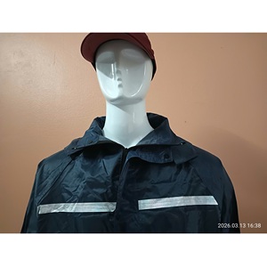 Vêtements de pluie universels en PVC et nylon pour moto/électromobile, durables, veste et pantalon 190T, imperméable pour une seule personne - Product Image 1