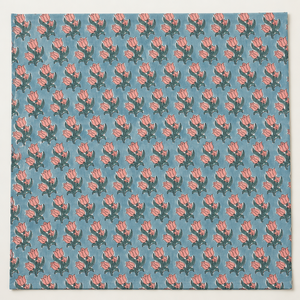 Tissu en coton imprimé à la main à motifs floraux bleus et roses pour la confection de robes, de costumes, de dupattas, de textiles de couture et de vêtements. - Product Image 5