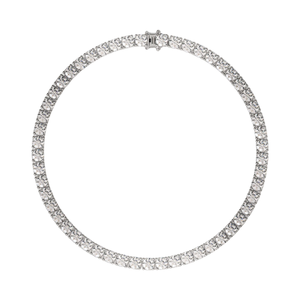 Luxury Style Glosbe & Co 18K White <b>Gold</b> <b>Bangles</b> Everyday Wear for Viet Nam Natural Diamond Tennis Bracelet 2.2mm - Product Image 2