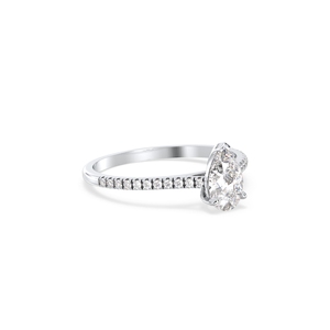 Bague solitaire REYES personnalisée en or massif 14 carats avec diamant de laboratoire HPHT CVD pour femme, certifiée IGI, bijoux fins en gros - Product Image 3