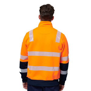 Sweat-shirts à capuche en molleton 100% coton avec logo personnalisé haute visibilité pour homme, vestes de sécurité réfléchissantes haute visibilité - Product Image 3